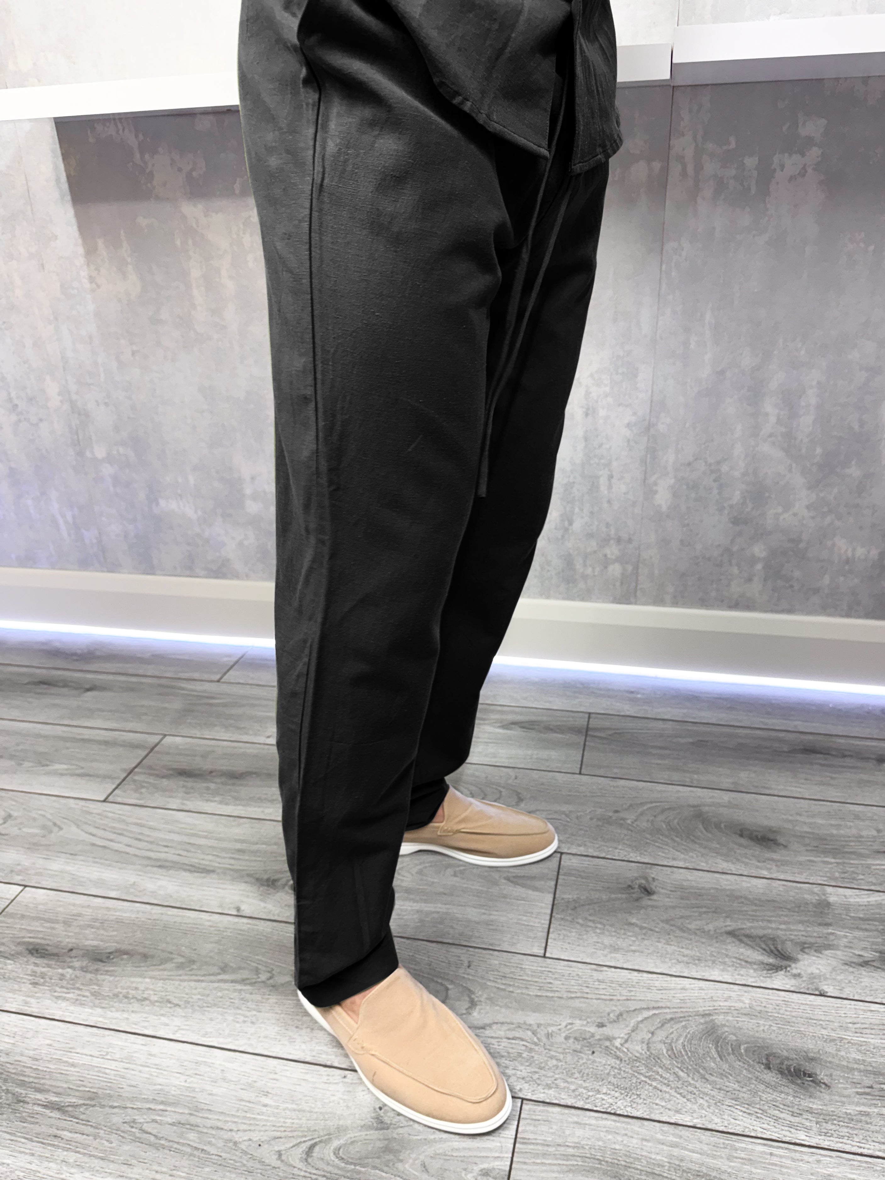 The linen trousers - Black