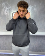 Essentiële oversized CALI-hoodie - grijs