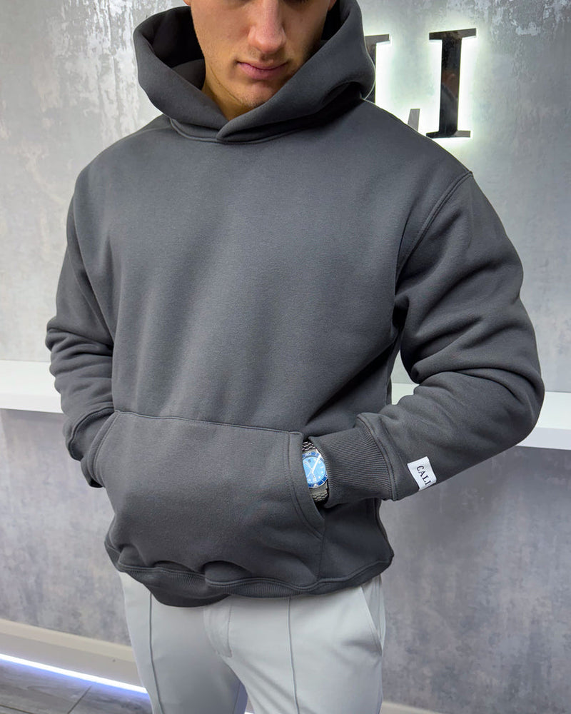 Sudadera con capucha Essential extragrande CALI - Gris