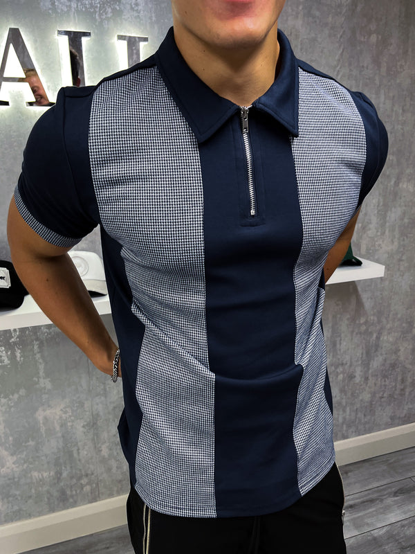 Polo Oxford - Bleu Marine