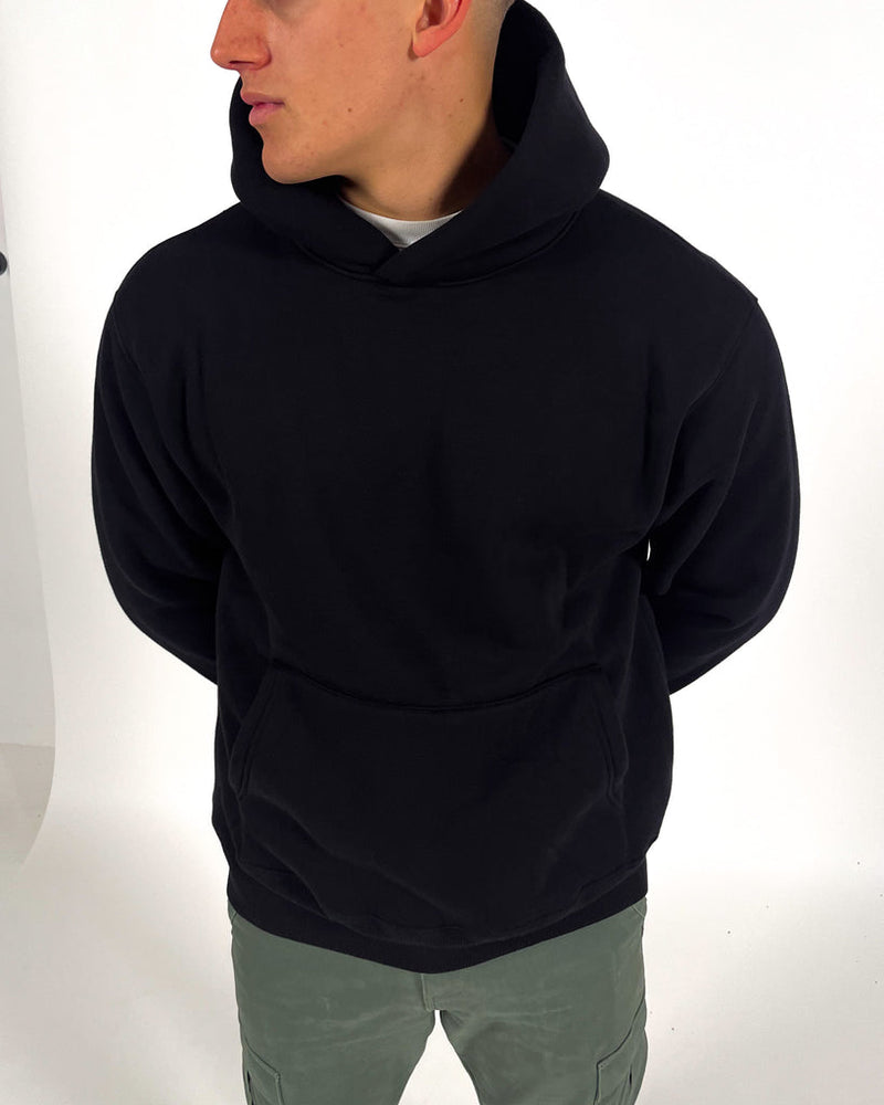 Essential übergroßer CALI-Hoodie – Schwarz