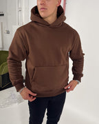 Sudadera esencial de Cali de gran tamaño - Brown