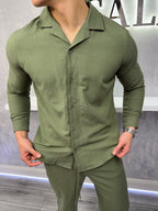 Das Leinenhemd - Khaki