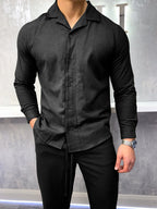 Camicia di lino - Nero