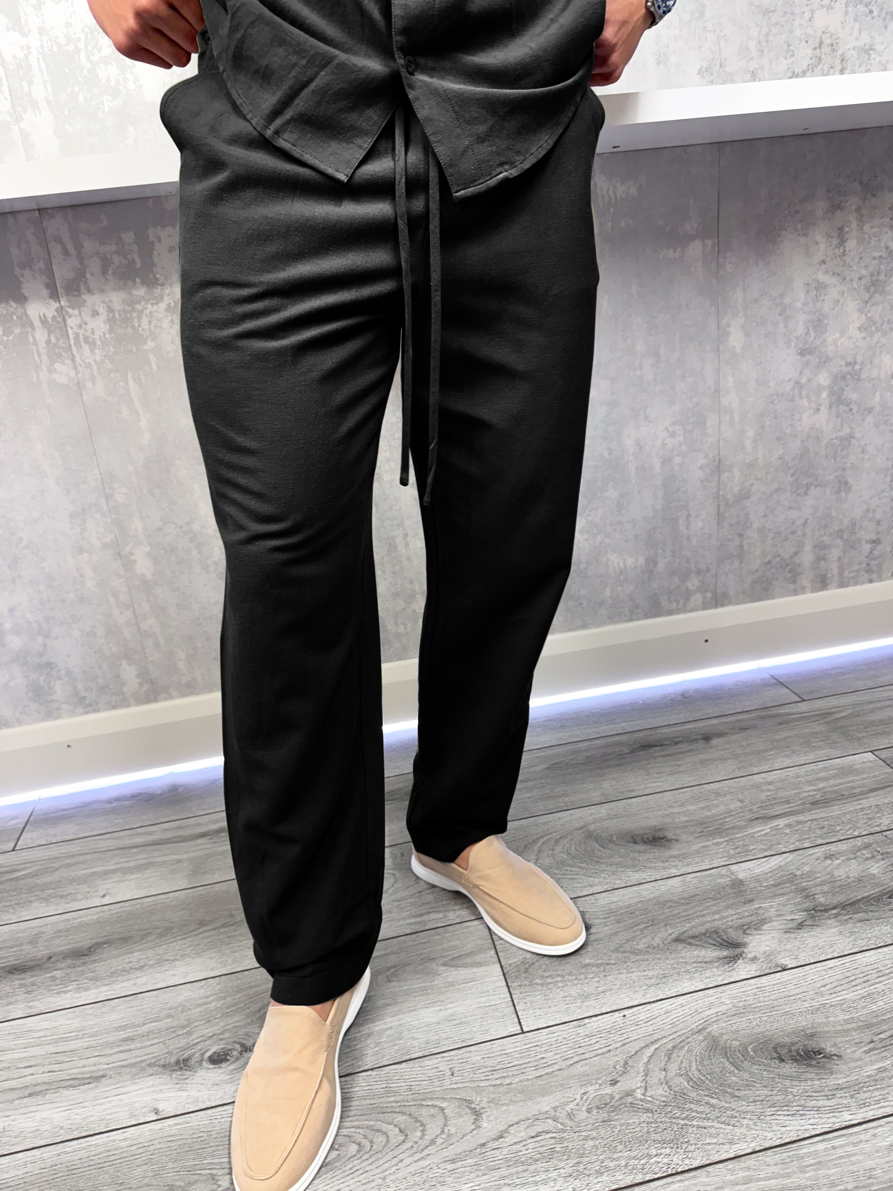 Die Leinenhose - Schwarz