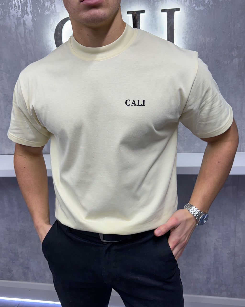 T-shirt à gros imprimés (édition limitée) - Sable