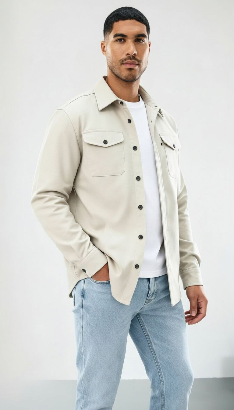 Callum | Uomo Camicia over in cotone - Vestibilità regolare