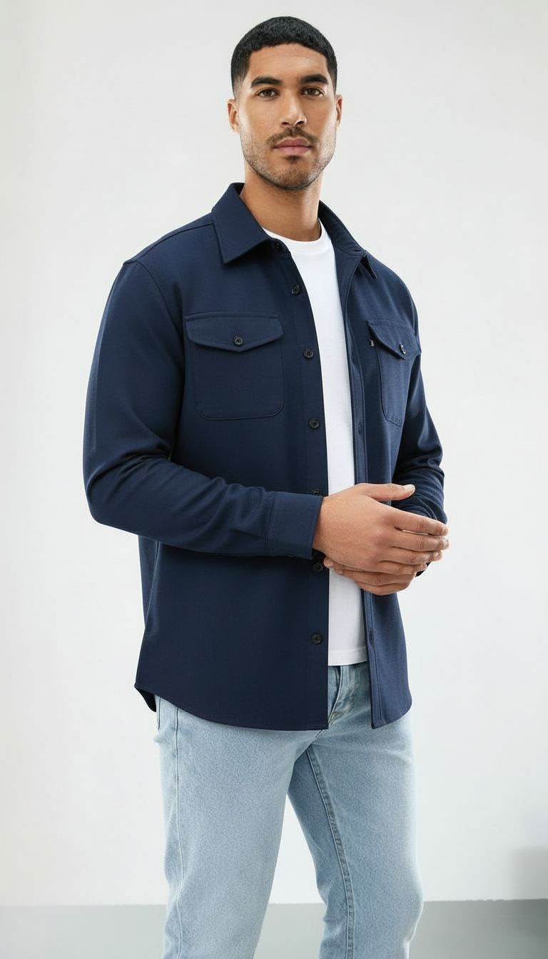 Callum | Uomo Camicia over in cotone - Vestibilità regolare