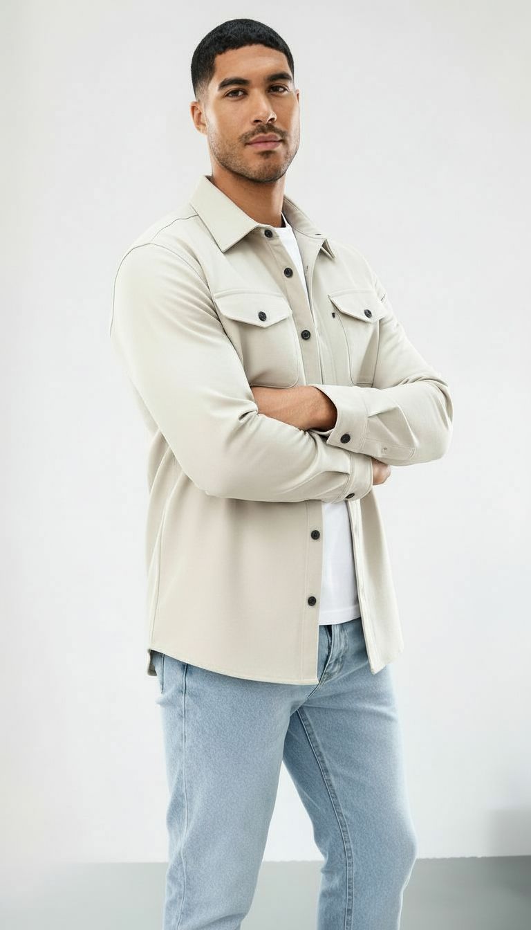 Callum | Uomo Camicia over in cotone - Vestibilità regolare