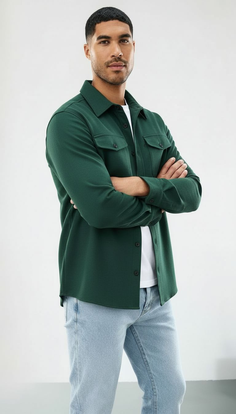 Callum | Uomo Camicia over in cotone - Vestibilità regolare