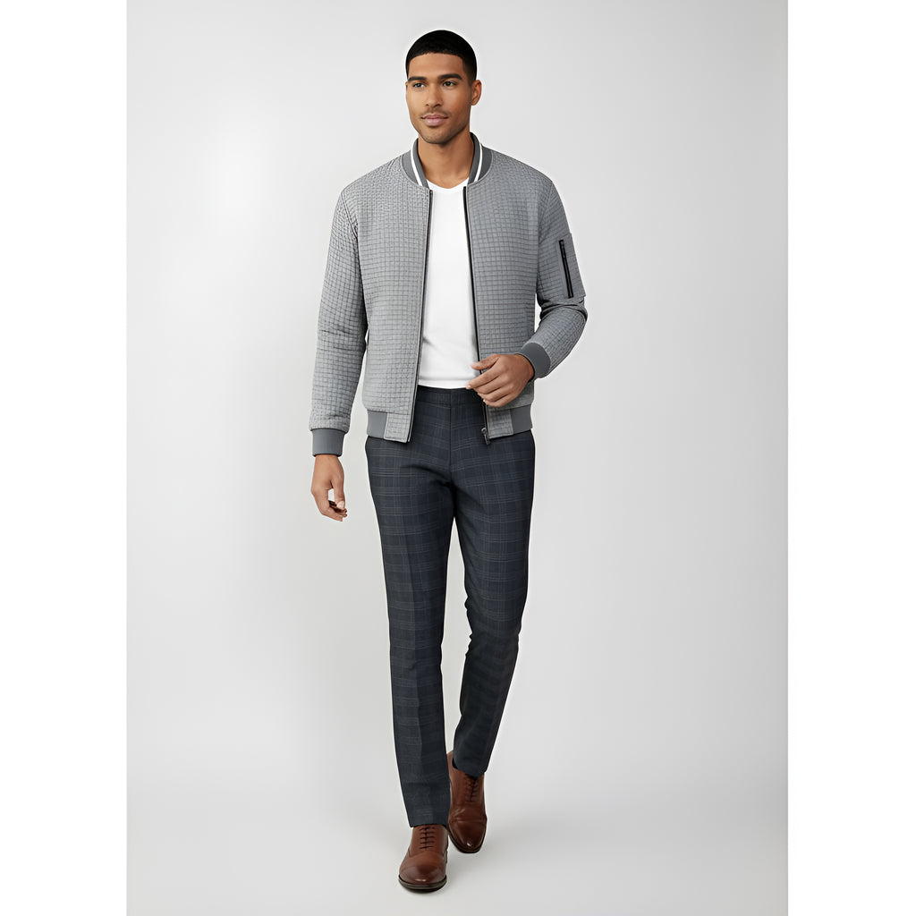 Pull en maille torsadée demi-zip pour hommes - Pull chaud en coton mélangé doux