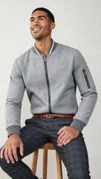 Pull en maille torsadée demi-zip pour hommes - Pull chaud en coton mélangé doux