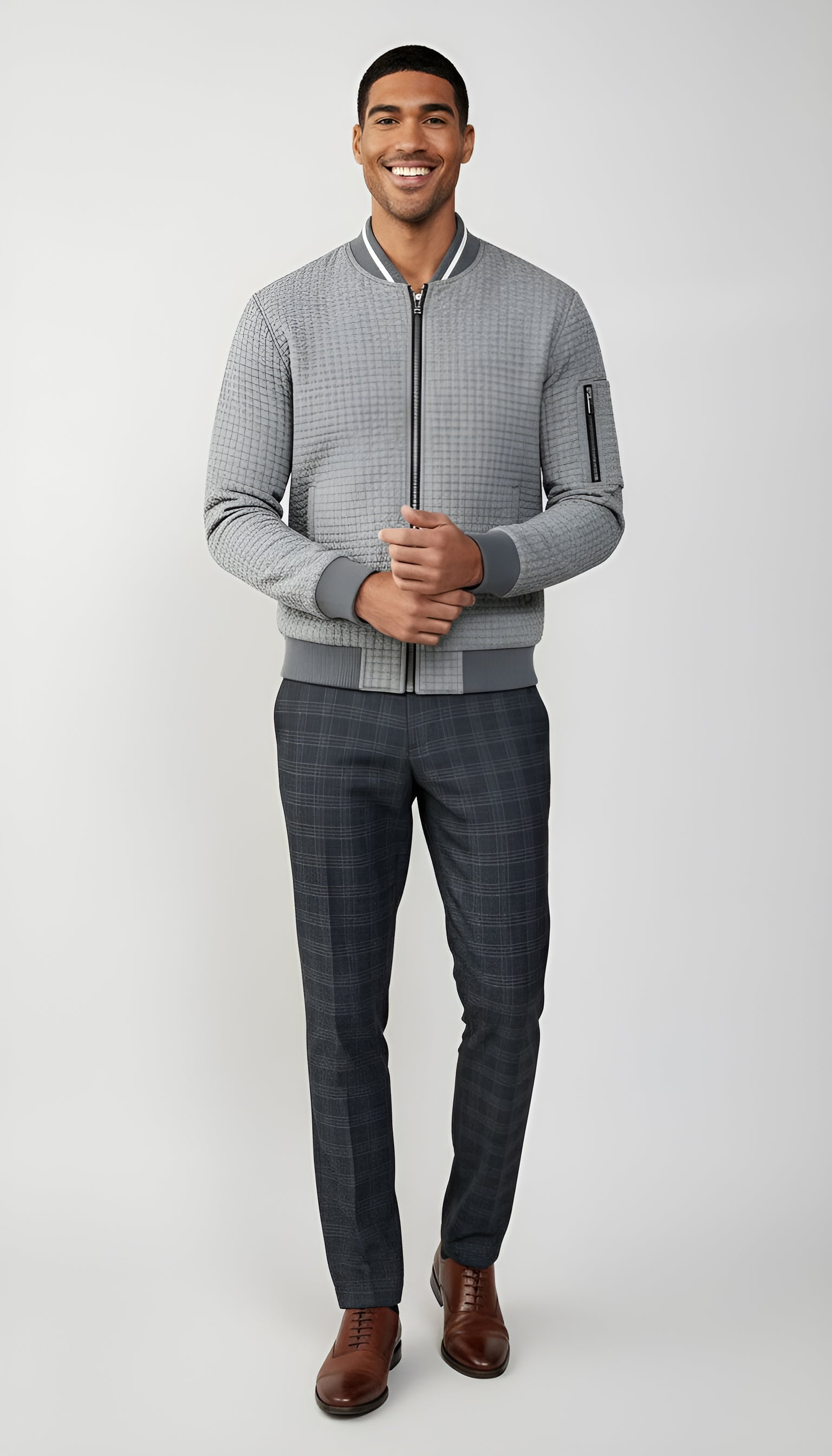 Pull en maille torsadée demi-zip pour hommes - Pull chaud en coton mélangé doux