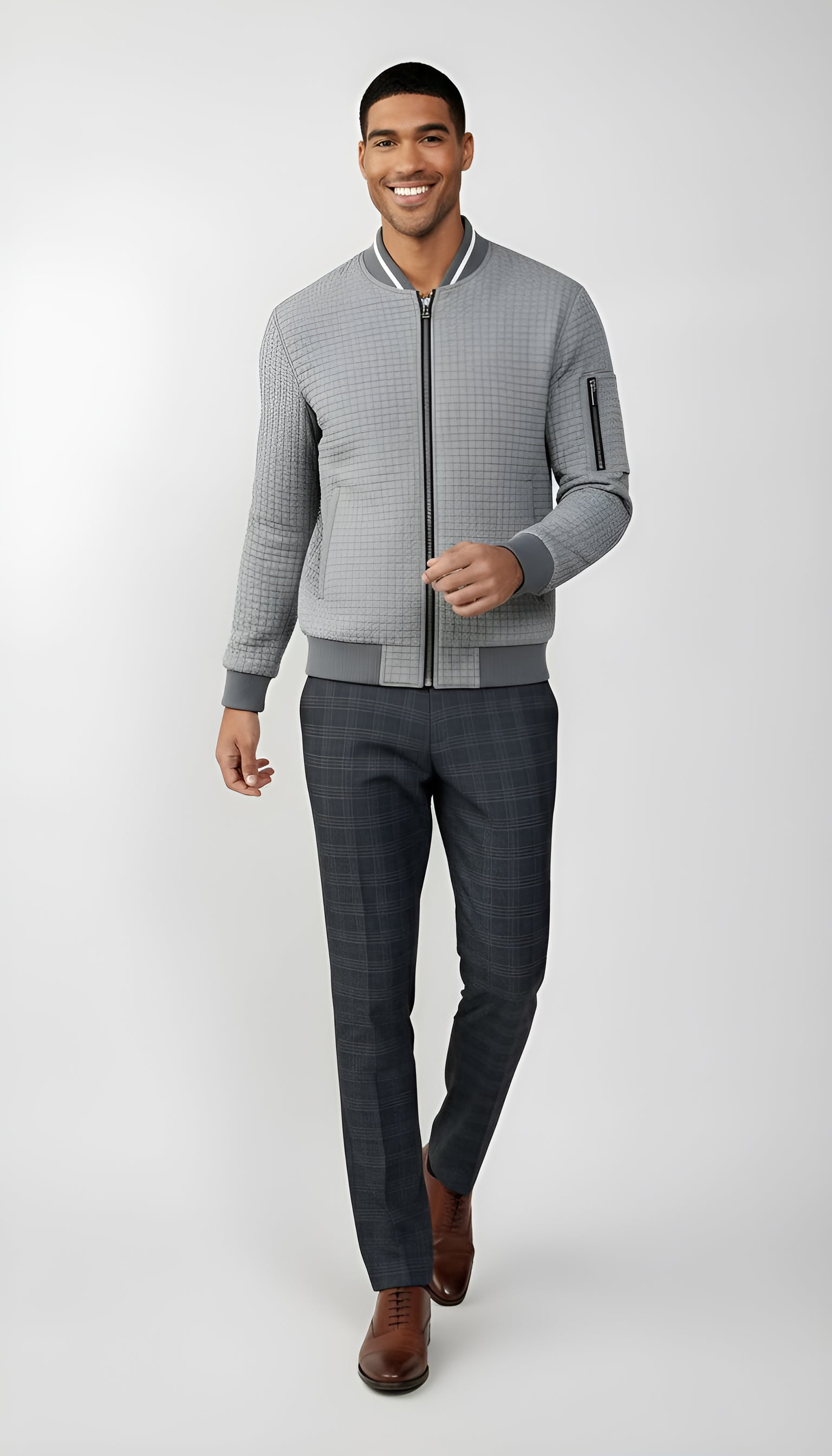 Pull en maille torsadée demi-zip pour hommes - Pull chaud en coton mélangé doux