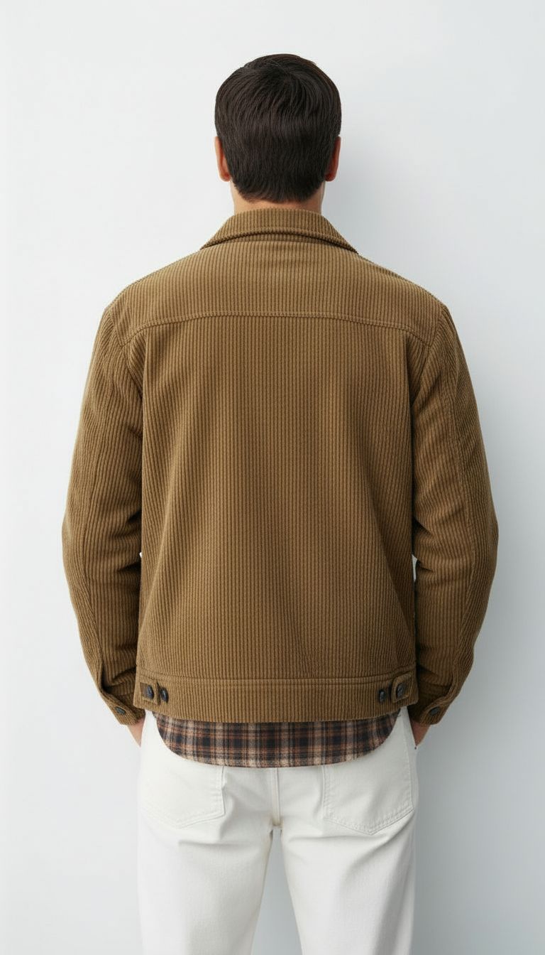 Veste boutonnée pour hommes avec col chemise et poches poitrine - Surchemise légère et décontractée