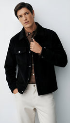 Veste boutonnée pour hommes avec col chemise et poches poitrine - Surchemise légère et décontractée