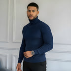 Pull classique à col roulé pour hommes - Tricot doux, chaud et élégant