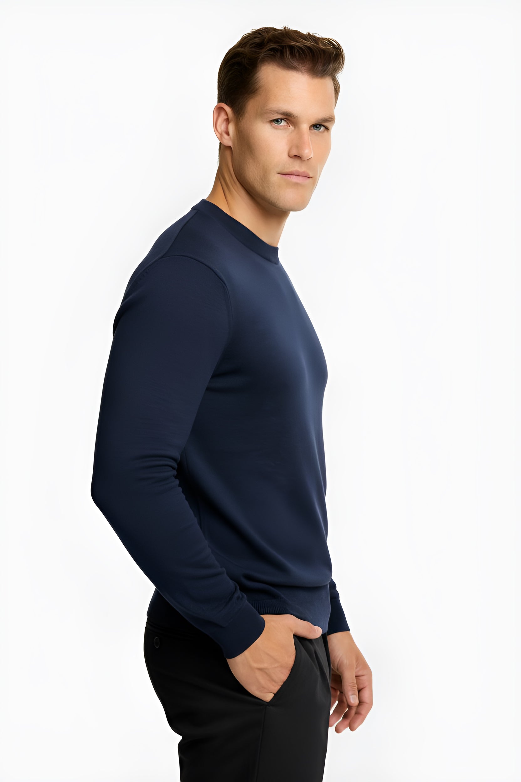 The Milano - Strickpullover für Herren , Klassischer taillierter Look