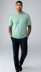 Paris - T-shirt tricoté pour homme, laine mélangée.