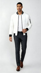 Pull en maille torsadée demi-zip pour hommes - Pull chaud en coton mélangé doux