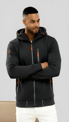 Veste à capuche décontractée pour hommes - Coupe-vent zippé léger pour les activités de plein air au printemps et à l'automne