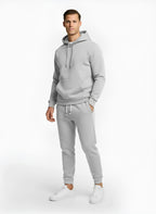 Men’s Tracksuit Set – Pullover Hoodie with Kangaroo Pocket & Tapered Joggers