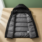 Gilet matelassé à capuche pour homme - Gilet léger et rembourré avec poches à fermeture éclair