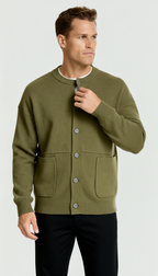 Men’s Knitted Cardigan – Stylish Layering Essential with Tailored Fit