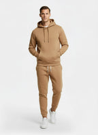 Men’s Tracksuit Set – Pullover Hoodie with Kangaroo Pocket & Tapered Joggers