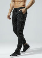 Pantalones Cargo de Camuflaje para Hombre - Pantalones de Combate con Cintura con Cordón y Puño Elástico