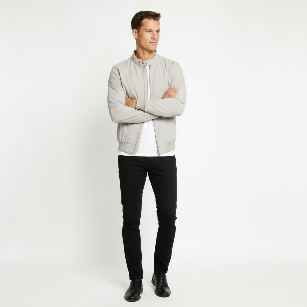 Men’s Lightweight Bomber Jacket - Sporty, Breathable & Stylish Casual Outerwear
