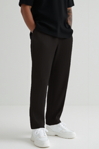 Bundfaltenhose - Schwarz